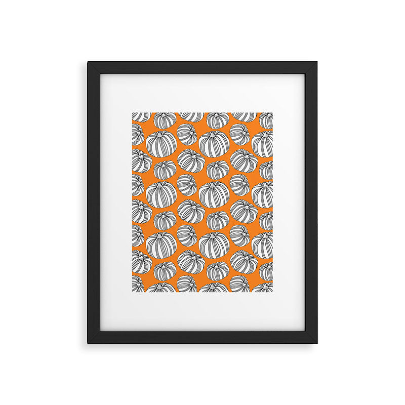Autumn pumpkin vegetable art pattern Framed Art Print Gallery Image 6
