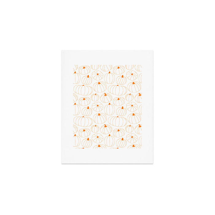 Autumn pumpkin vegetable pattern Art Print Gallery Image 1