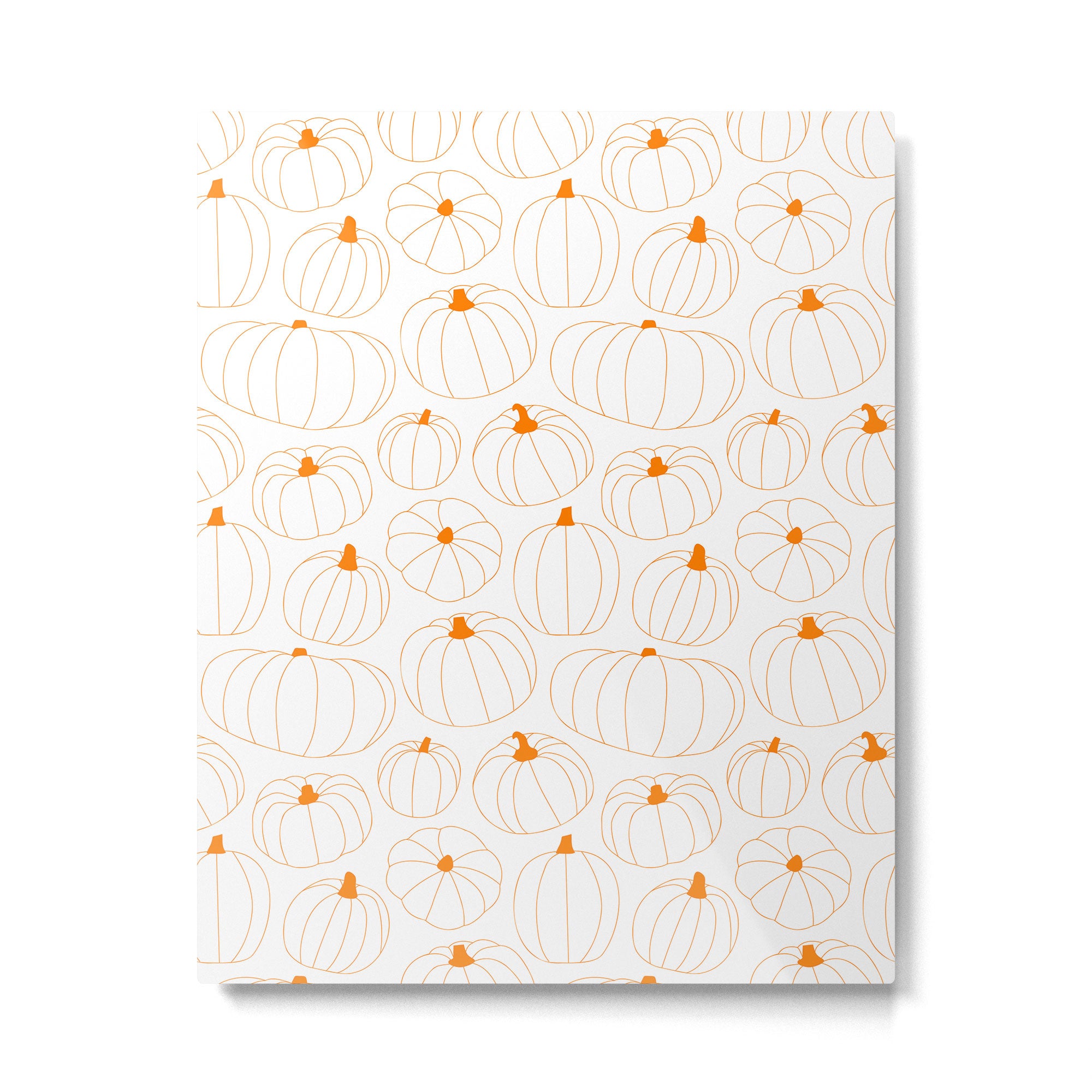 Autumn pumpkin vegetable pattern Metal Print Gallery Image 6