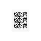 Black abstract organic shape art pattern Art Print Gallery Image 1
