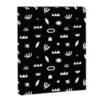 Black and white abstract organic shape pattern Canvas Print Gallery Image 8