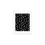 Black and white abstract organic shape pattern Art Print Gallery Image 1