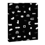 Black and white abstract organic shape pattern Canvas Print Gallery Image 8