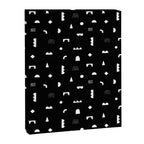 Black and white abstract organic shape pattern Canvas Print Gallery Image 8