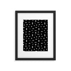 Black and white abstract organic shape pattern Framed Art Print Gallery Image 6