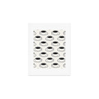Black and white coffee drink mug doodle pattern Art Print Gallery Image 1
