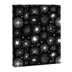 Black and white firework doodle pattern Canvas Print Gallery Image 8
