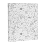 Black and white flower art pattern Canvas Print Gallery Image 8