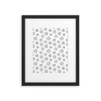 Black and white flower doodle art pattern Framed Art Print Gallery Image 6