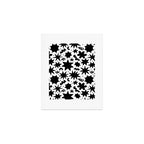 Black and white fun star doodle pattern Art Print Gallery Image 1