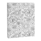 Black and white hand drawn flower art pattern Canvas Print Gallery Image 8