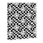 Black and white love eye face checkered pattern Canvas Print Gallery Image 8