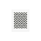 Black and white love heart checkered pattern Art Print Gallery Image 1