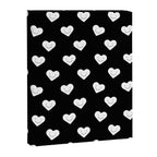 Black and white love heart doodle pattern Canvas Print Gallery Image 8