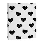 Black and white love heart doodle pattern Canvas Print Gallery Image 8