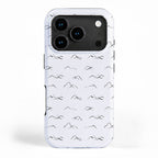 Black and white mountain landscape pattern iPhone Case Gallery Image 1