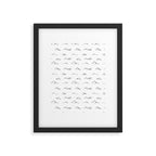 Black and white mountain landscape pattern Framed Art Print Gallery Image 6