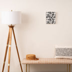 Black and white nature landscape doodle pattern Canvas Print Gallery Image 2