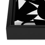 Black and white organic nature shape art pattern Framed Canvas Print Gallery Image 3