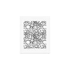 Black and white organic nature shape drawing pattern Art Print Gallery Image 1