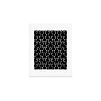 Black and white people crowd pattern Art Print Gallery Image 1