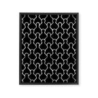 Black and white people crowd pattern Framed Canvas Print Gallery Image 8