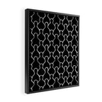 Black and white people crowd pattern Framed Canvas Print Gallery Image 2