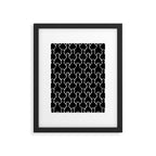 Black and white people crowd pattern Framed Art Print Gallery Image 6