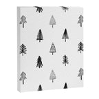 Black and white pine tree doodle art pattern Canvas Print Gallery Image 8