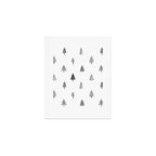 Black and white pine tree doodle art pattern Art Print Gallery Image 1