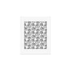 Black and white pumpkin vegetable pattern Art Print Gallery Image 1