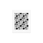 Black and white pumpkin vegetable pattern Art Print Gallery Image 1