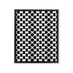 Black and white puzzle piece shape pattern Framed Canvas Print Gallery Image 8