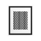 Black and white puzzle piece shape pattern Framed Art Print Gallery Image 6