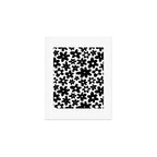 Black and white retro flower pattern Art Print Gallery Image 1