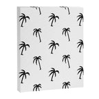 Black and white tropical palm tree pattern Canvas Print Gallery Image 8