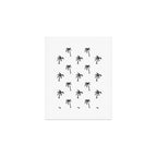 Black and white tropical palm tree pattern Art Print Gallery Image 1