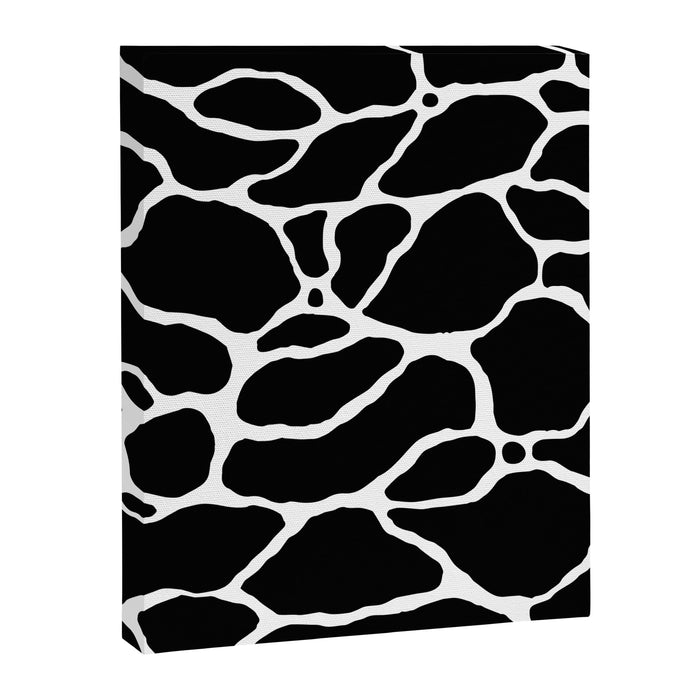 Black and white water wave ripple pattern Canvas Print Gallery Image 1