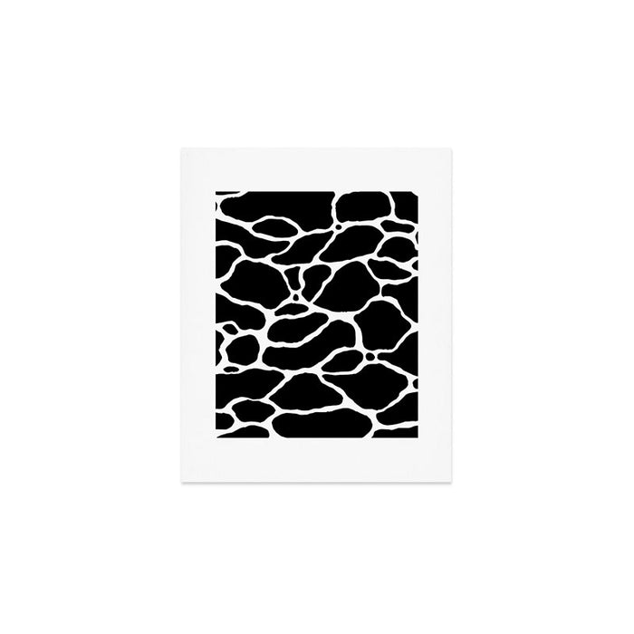 Black and white water wave ripple pattern Art Print Gallery Image 1