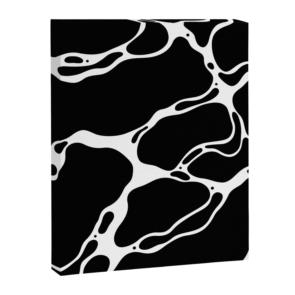 Black and white water wave ripple pattern Canvas Print Gallery Image 8