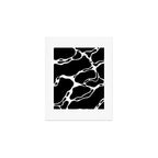 Black and white water wave ripple pattern Art Print Gallery Image 1