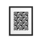 Black and white yin yang checkered pattern Framed Art Print Gallery Image 6