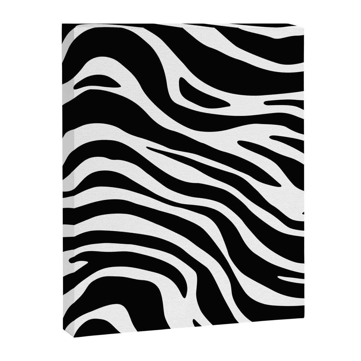 Black and white zebra stripe pattern Canvas Print Gallery Image 8