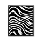 Black and white zebra stripe pattern Framed Canvas Print Gallery Image 8