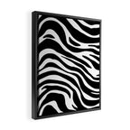 Black and white zebra stripe pattern Framed Canvas Print Gallery Image 2
