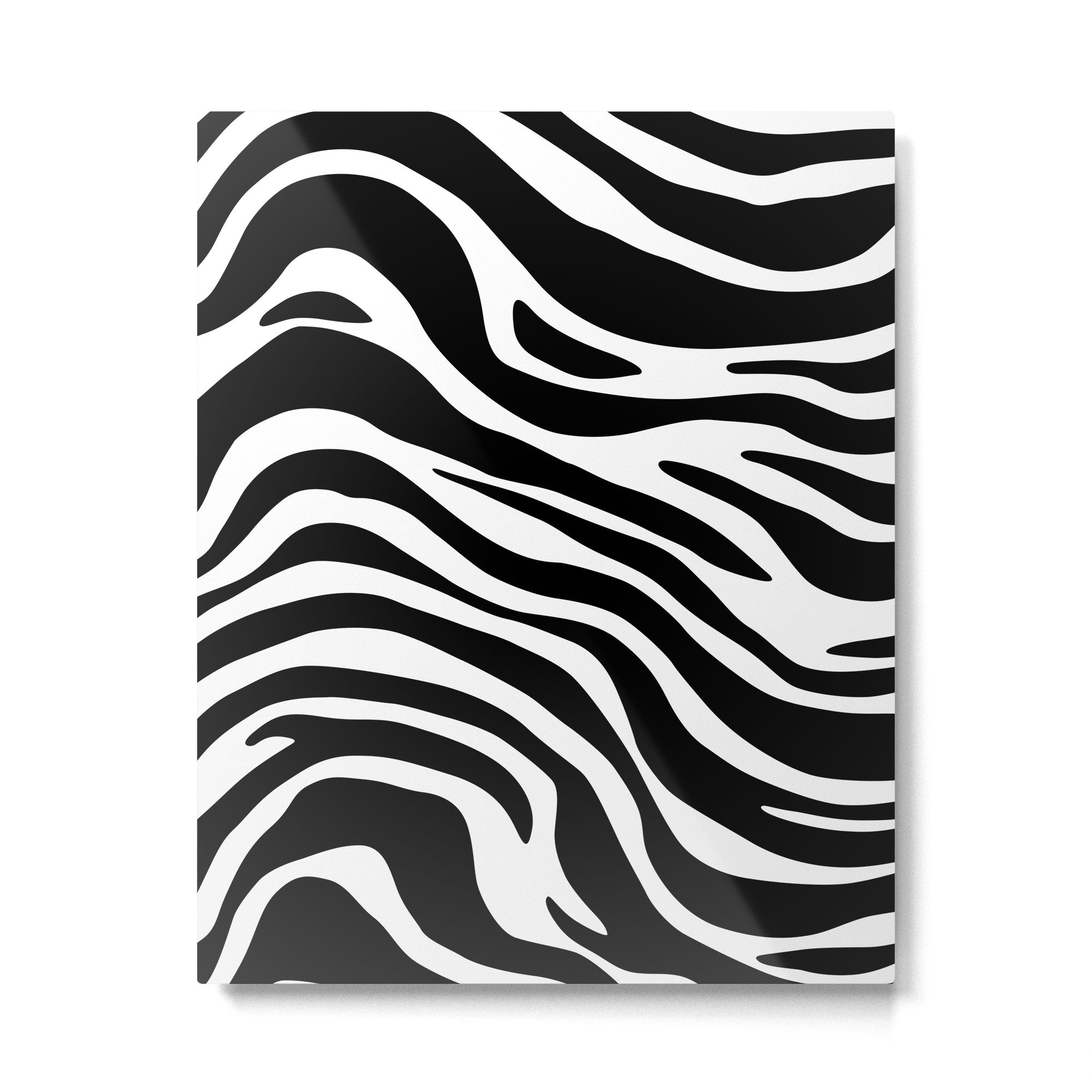 Black and white zebra stripe pattern Metal Print Gallery Image 6