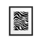 Black and white zebra stripe pattern Framed Art Print Gallery Image 6