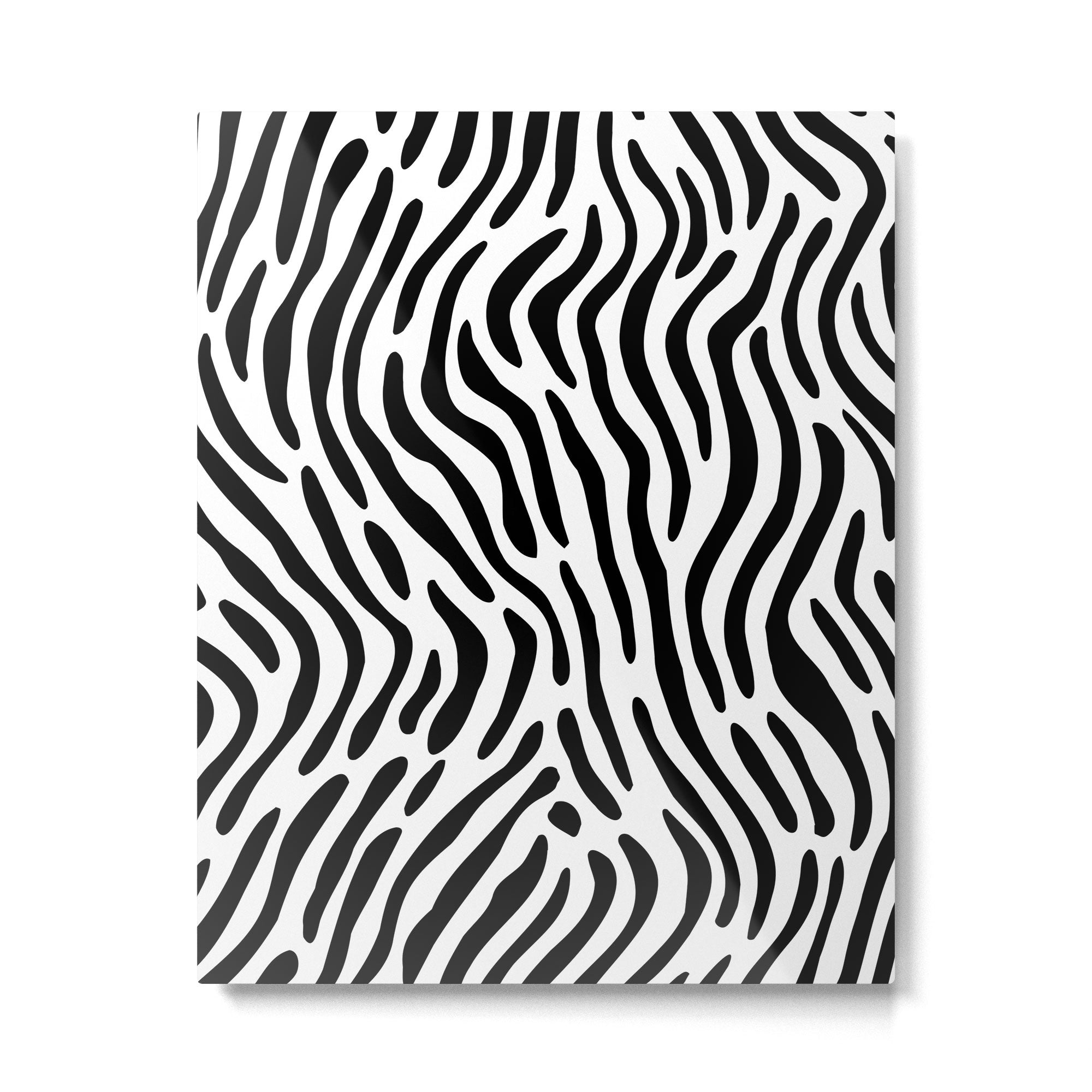 Black and white zebra stripe print art pattern Metal Print Gallery Image 6