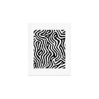Black and white zebra stripe print art pattern Art Print Gallery Image 1