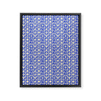Blue children shape mosaic art pattern Framed Canvas Print Gallery Image 6